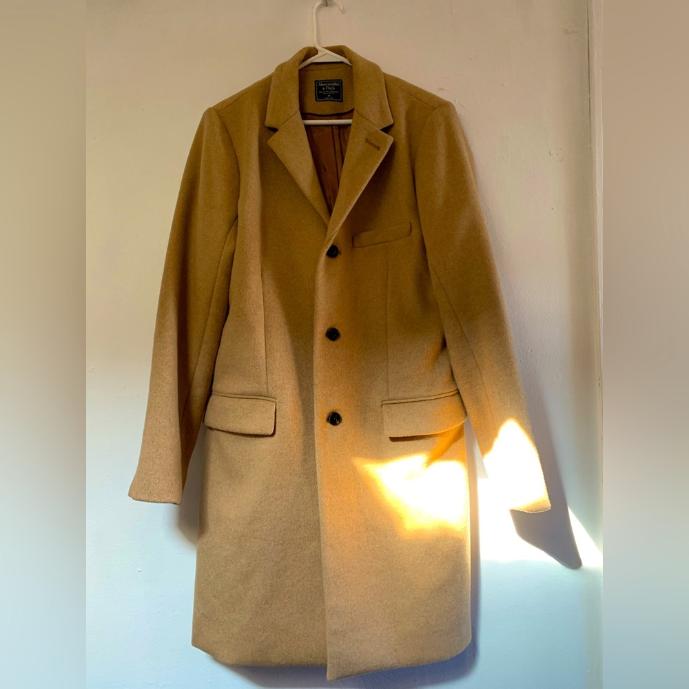 Abercrombie & Fitch Tan/Light Brown Topcoat - Size M - NWOT New Without Tags